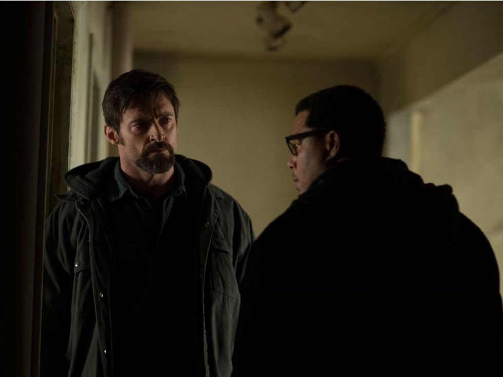 Hugh Jackman and Terrence Howard in Prisoners