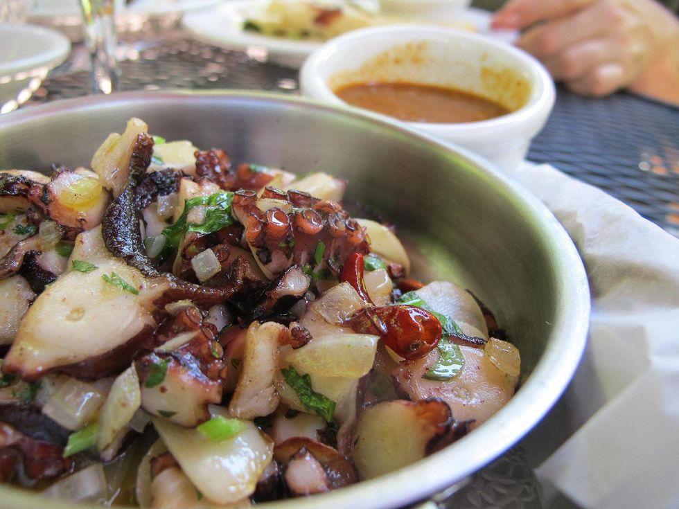 Hugo's. grilled octopus