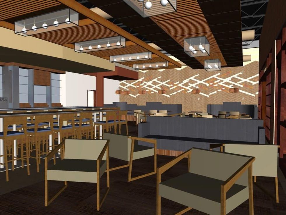 Hungry's upstairs rendering