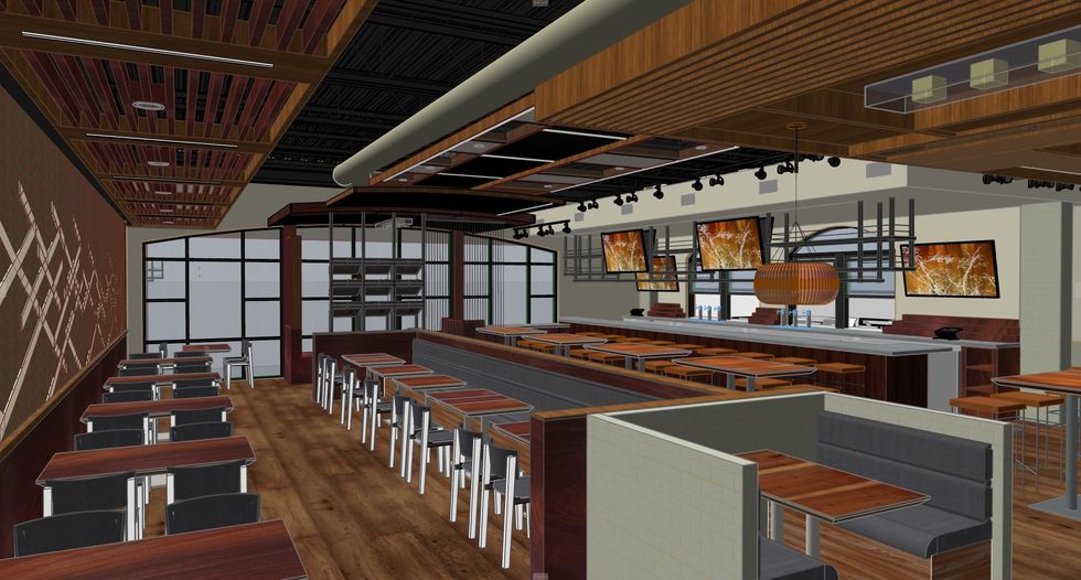 Hungry's woodway interior rendering