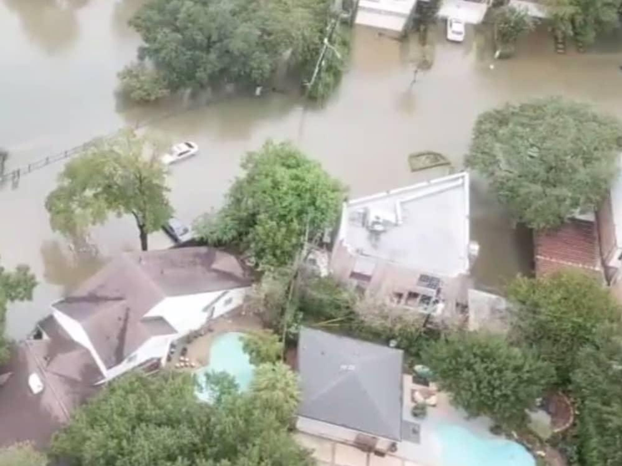 Hurricane Harvey aftermath drone video