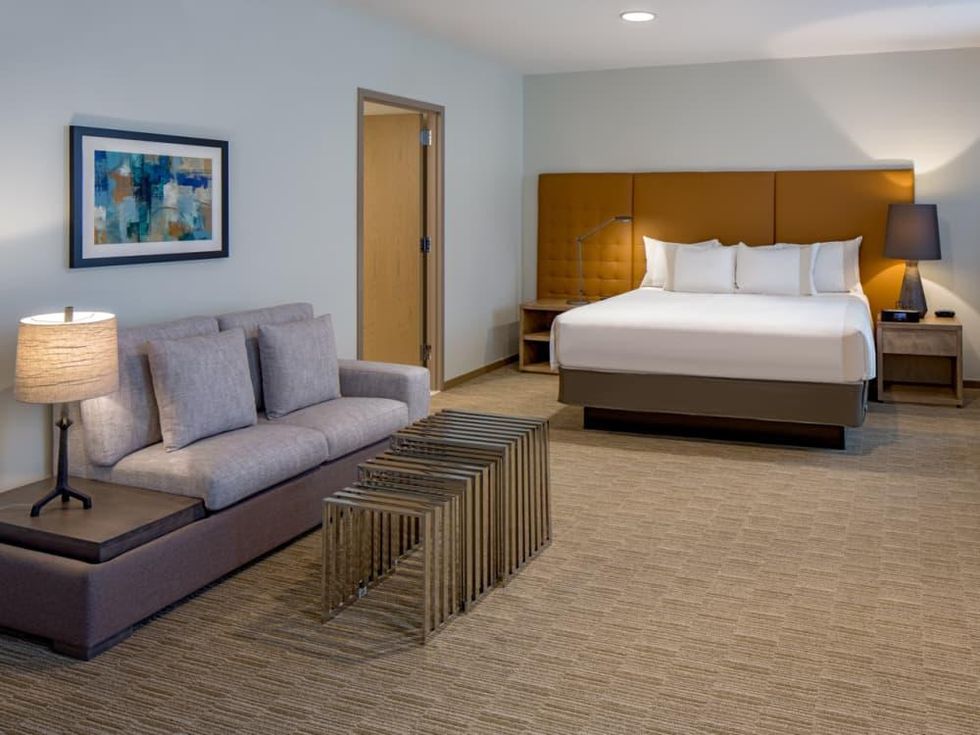 Hyatt Regency two story suites master bedroom