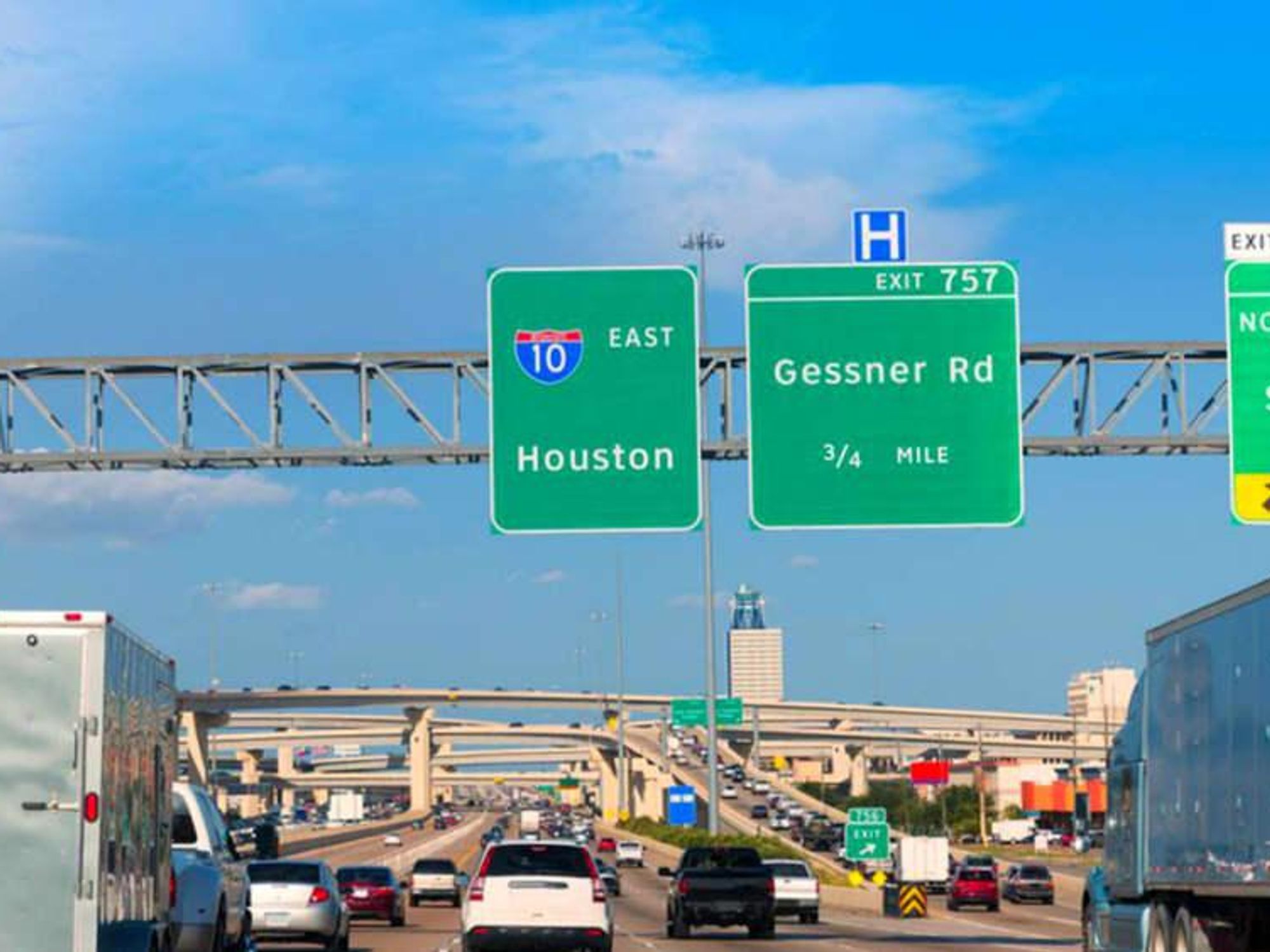 I-10 Houston freeway highway shot