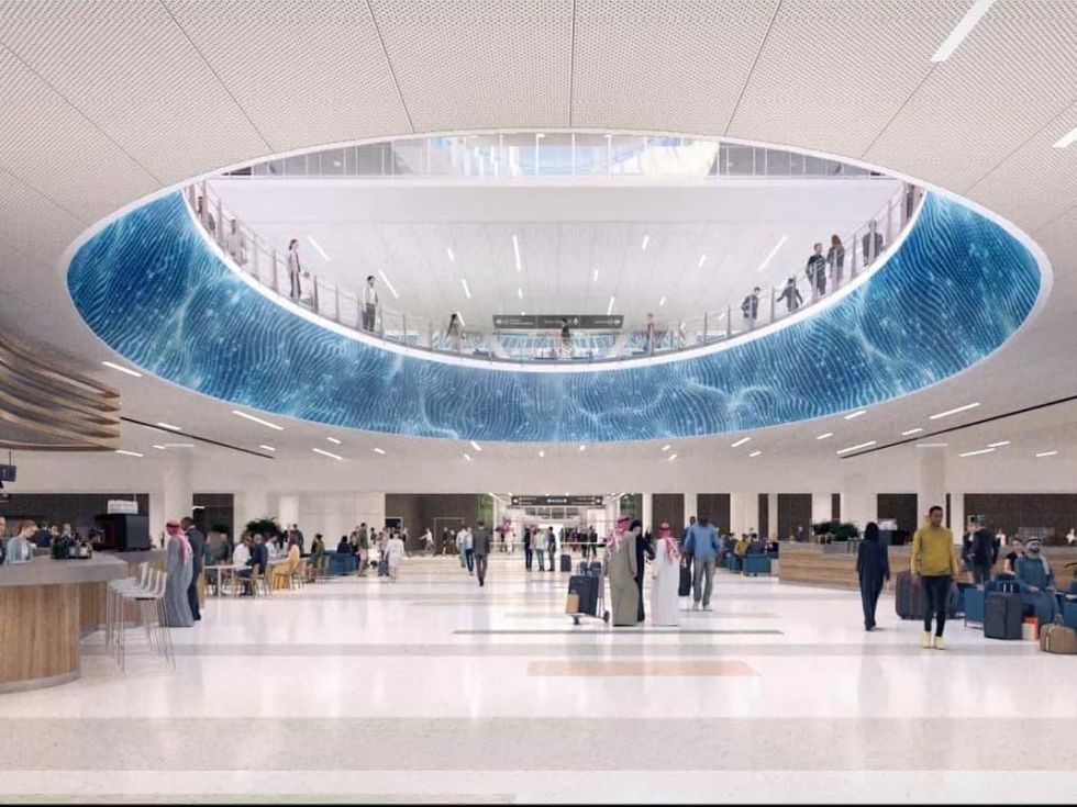 IAH Terminal D rendering arrivals
