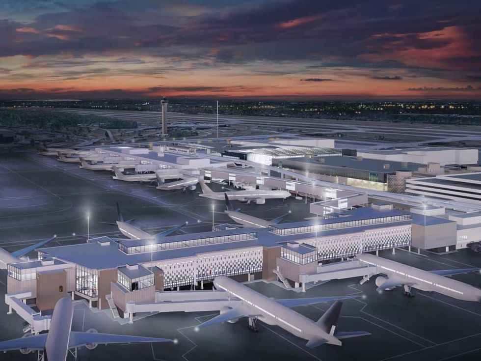 IAH Terminal D rendering exterior