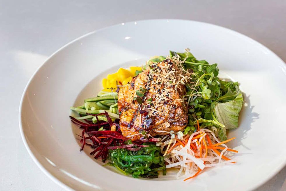 III by Wolfgang Puck barbecue salmon salad