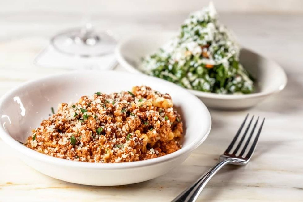 il Bracco bolognese pasta kale salad