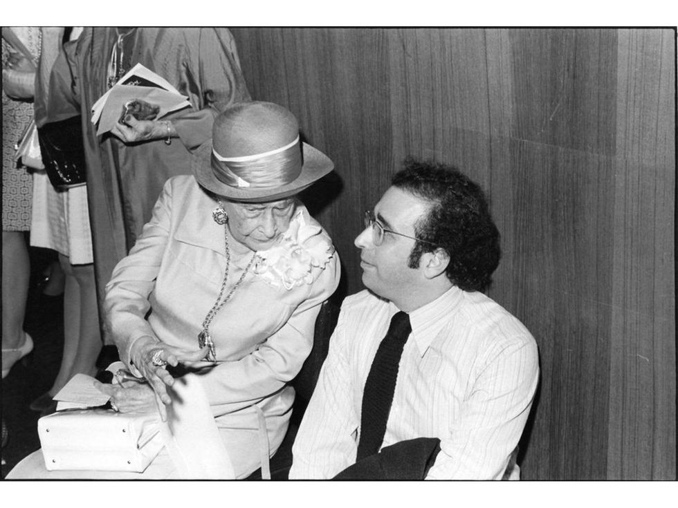 Ima Hogg & Larry Foster at a 1975 Annual Fund meeting