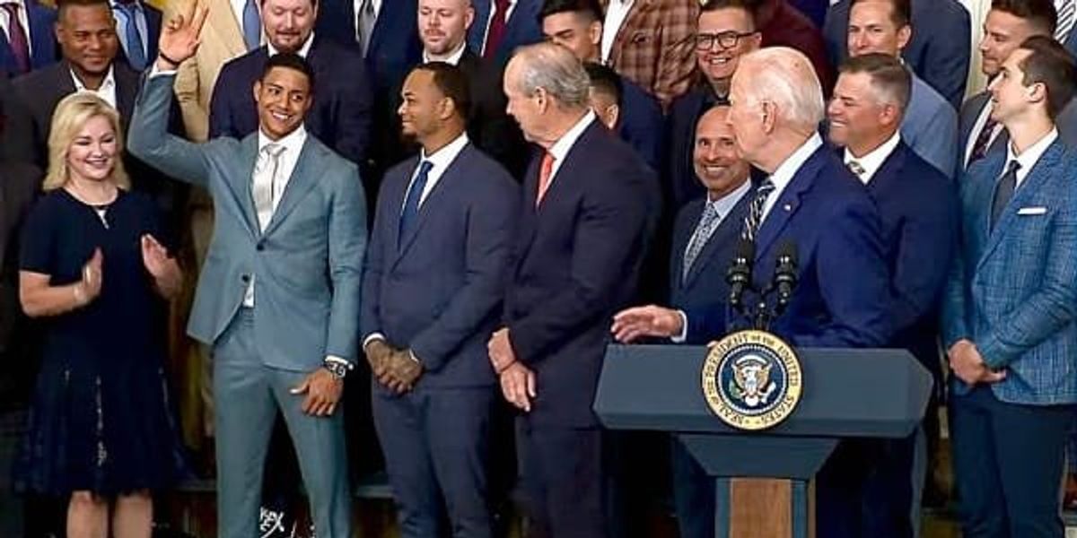 Biden celebrates Houston Astros at White House for 2022 World Series win -  POLITICO