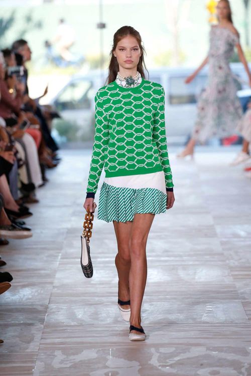 Tory Burch eyelet pattern cotton top and skirt. - CultureMap Houston
