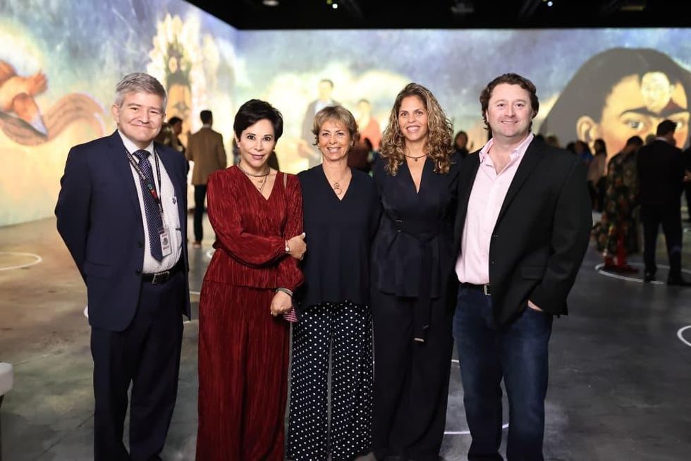 Immersive Frida Kahlo VIP reception Alejandro Siqueiros (Consul for Cultural Affairs), Alicia Kerber Palma (Consul General of Mexico in Houston), Mara Kahlo, Mara de Anda, Vito Iaia