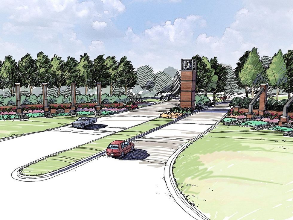 Imperial Sugar, Sugar Land, renderings, entrance