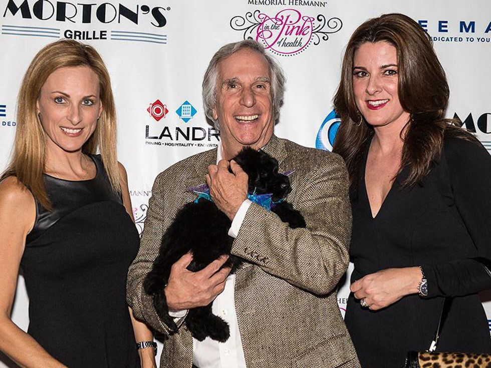 In the Pink of Health VIP party in The Woodlands October 2013 Marlee Matlin, from left, Henry Winkler and Elaine Turner
