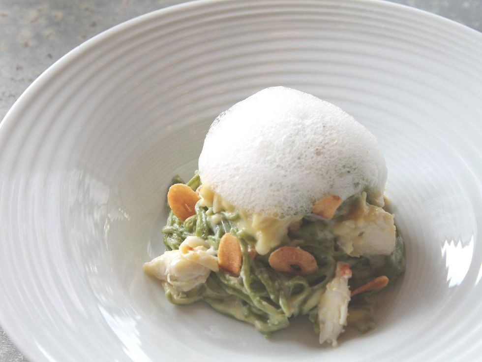 innovative restaurant dishes June 2013 Triniti Kale Carbonara