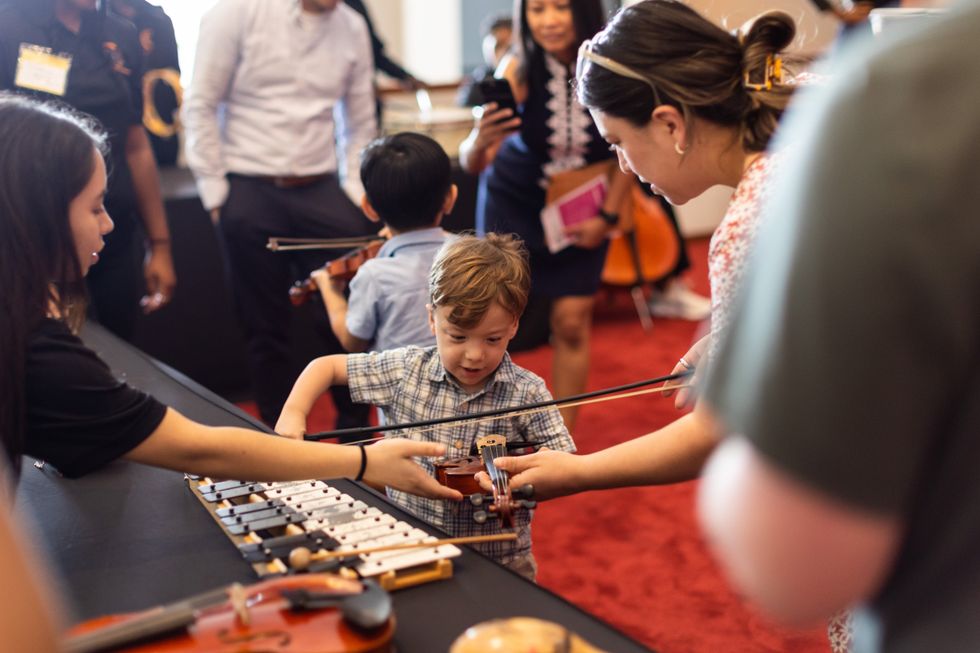 Instrument Petting Zoo at the Houston Symphony
