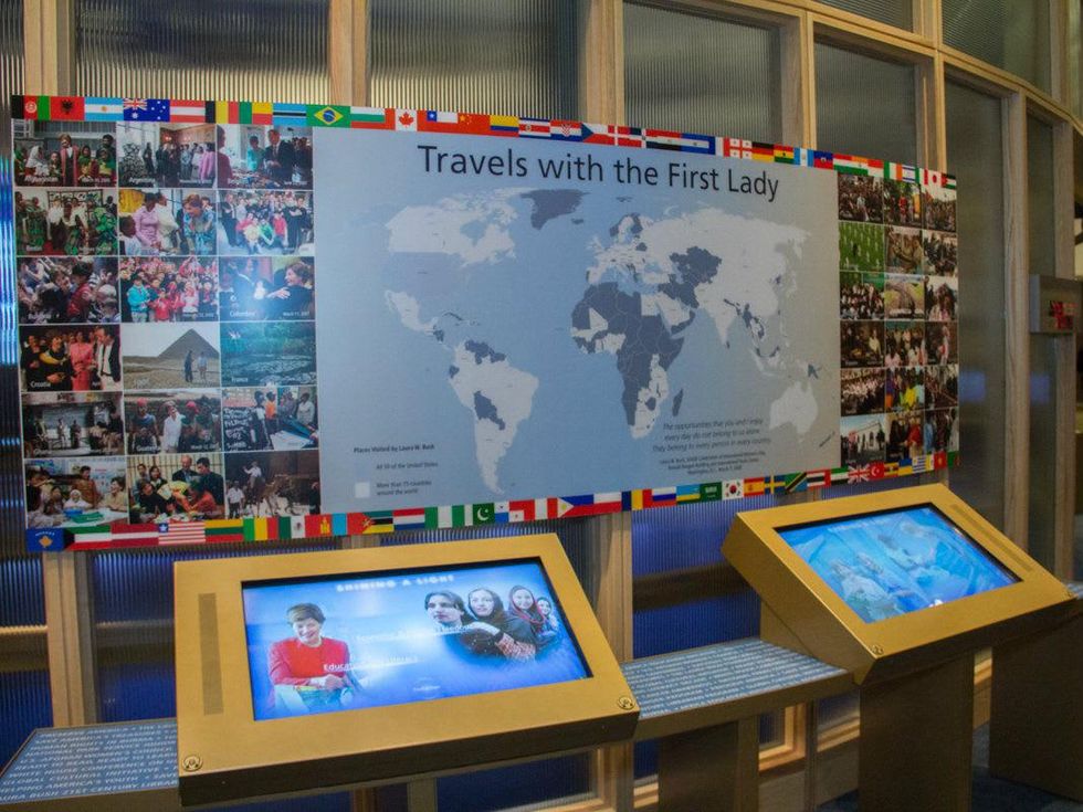 Interactive exhibit at George W. Bush Presidential Center in Dallas