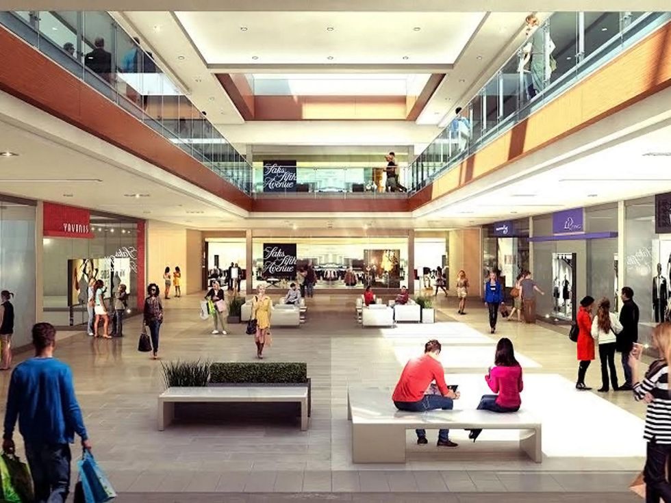 Interior Galleria Rendering With Saks