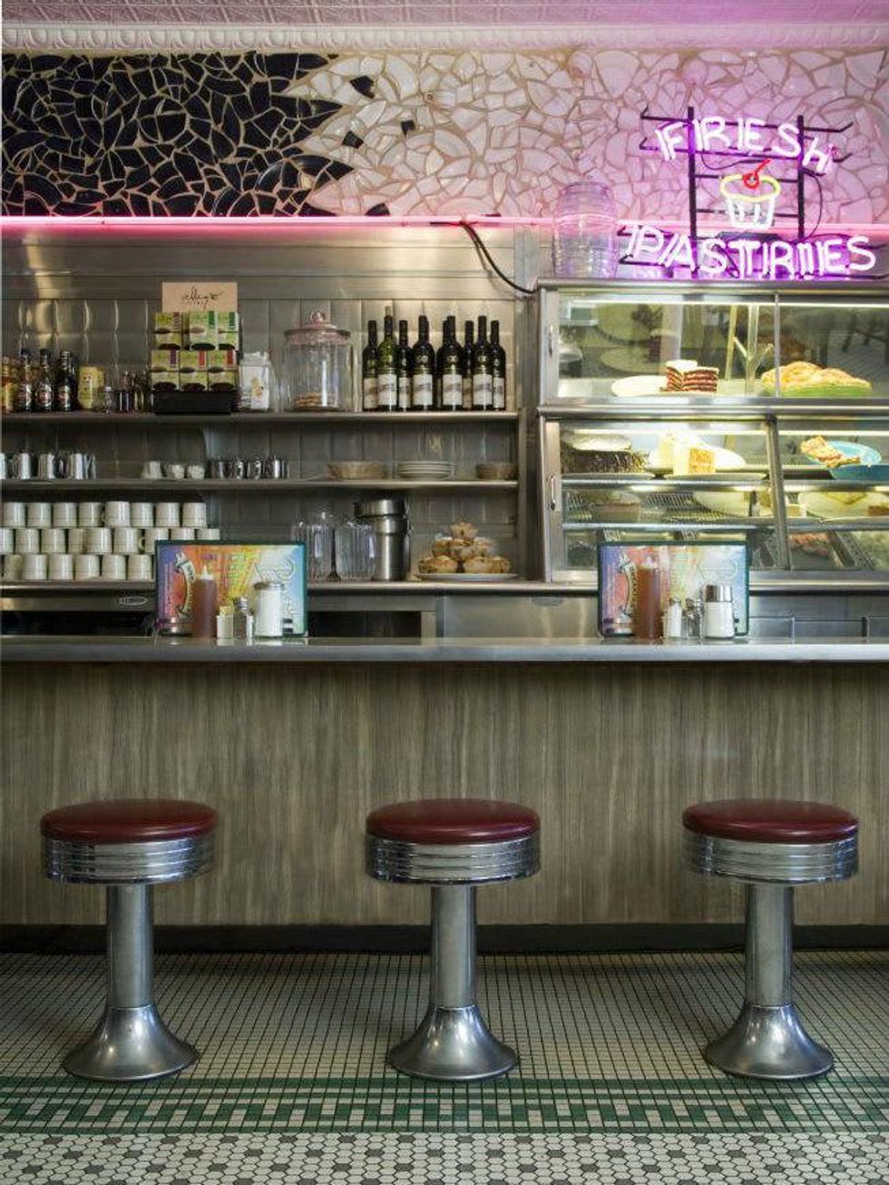 Interior of Plaza Cafe in Santa Fe