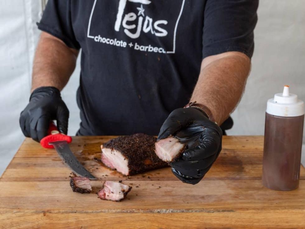 Iron Bartender Tejas Chocolate barbecue pork belly