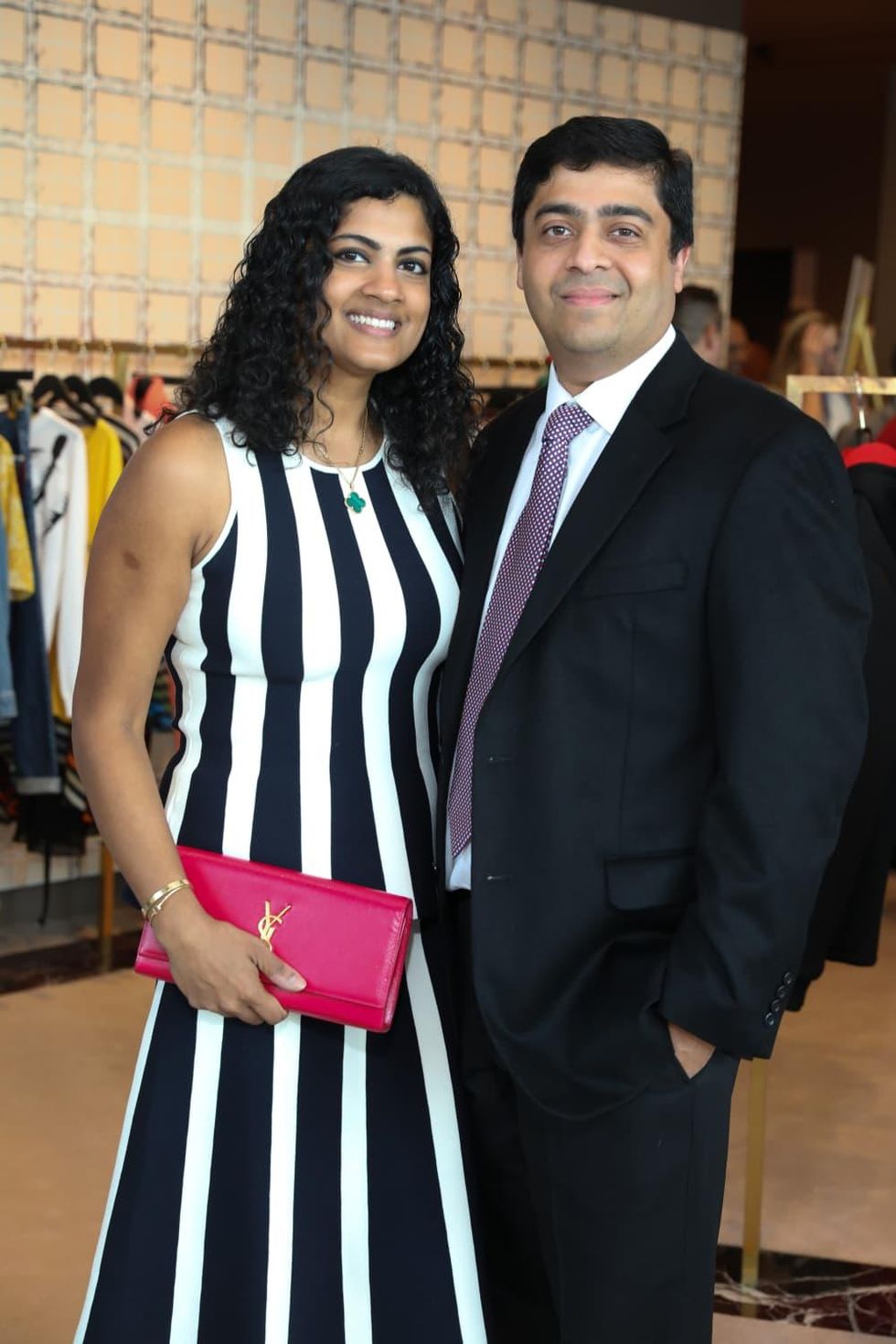 Ishwaria and Vivek Subbiah at Houston Grand Opera party at The Webster