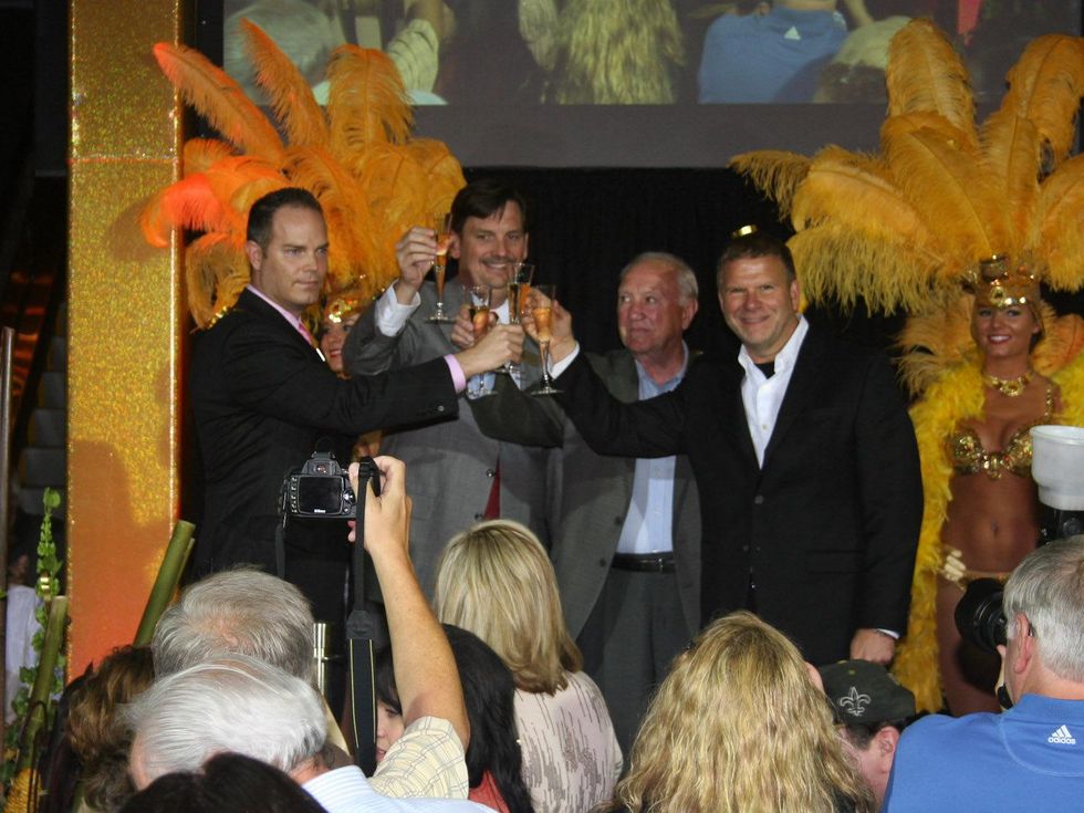 Isle Casino Hotel Biloxi Tilman Fertitta Brad Rhines, VP Marketing for GNBX_ Jim Hoskins, General Manager of GNBX