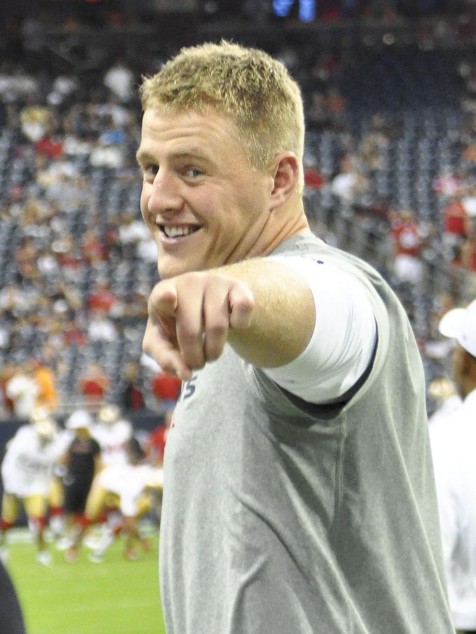 J.J. Watt pointing Texans