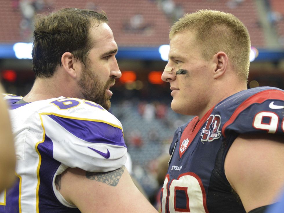 J.J. Watt staredown