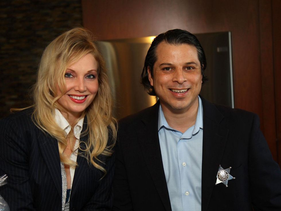Jaclyn Hays and Freddy Goerges at the Modern Professionals murder mystery event December 2013