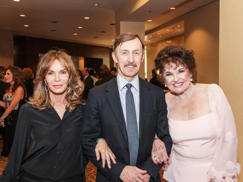 Jaclyn Smith, from left, Dr. Brad Allen and Warner Roberts at the Mission of Yahweh Gala May 2014