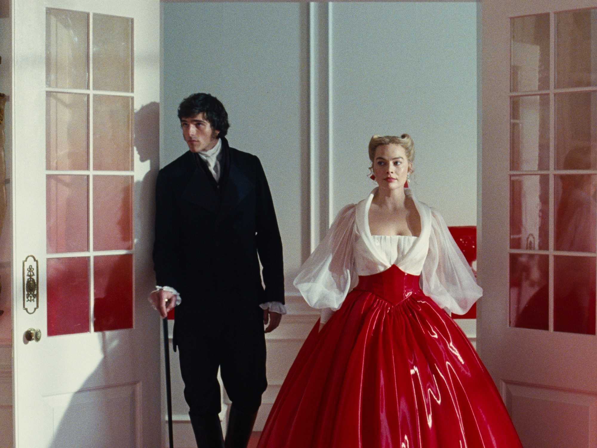 Jacob Elordi and Margot Robbie in Wuthering Heights