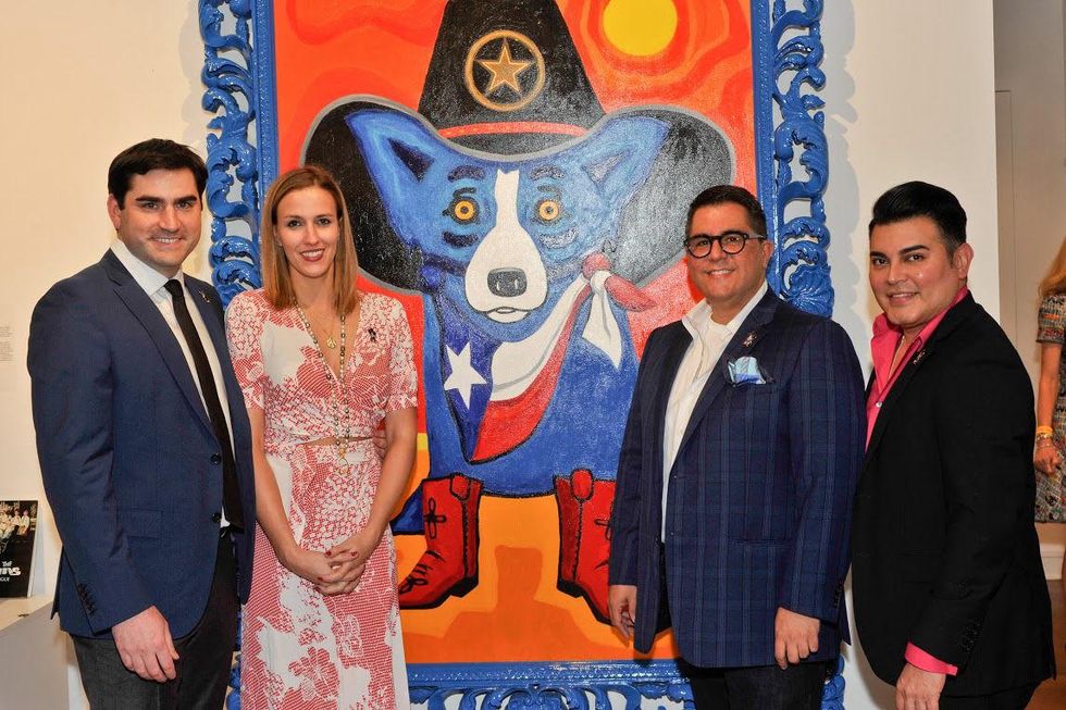 Jacques and Mallory Rodrigue with co-chairs Ronald Maldonado and Edward Sanchez Blue Dog West Ave