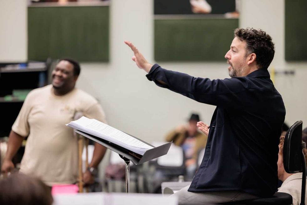 James Gaffigan in rehearsal for HGO's Porgy and Bess