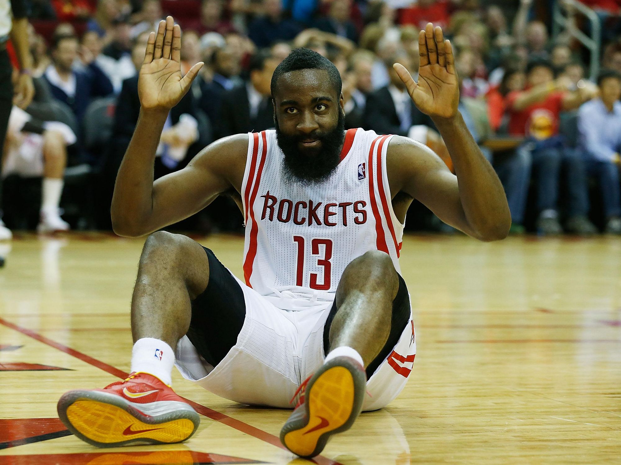 James Harden arms up