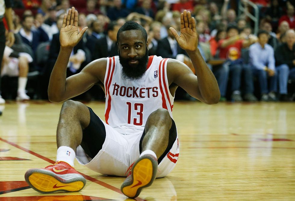 James Harden arms up