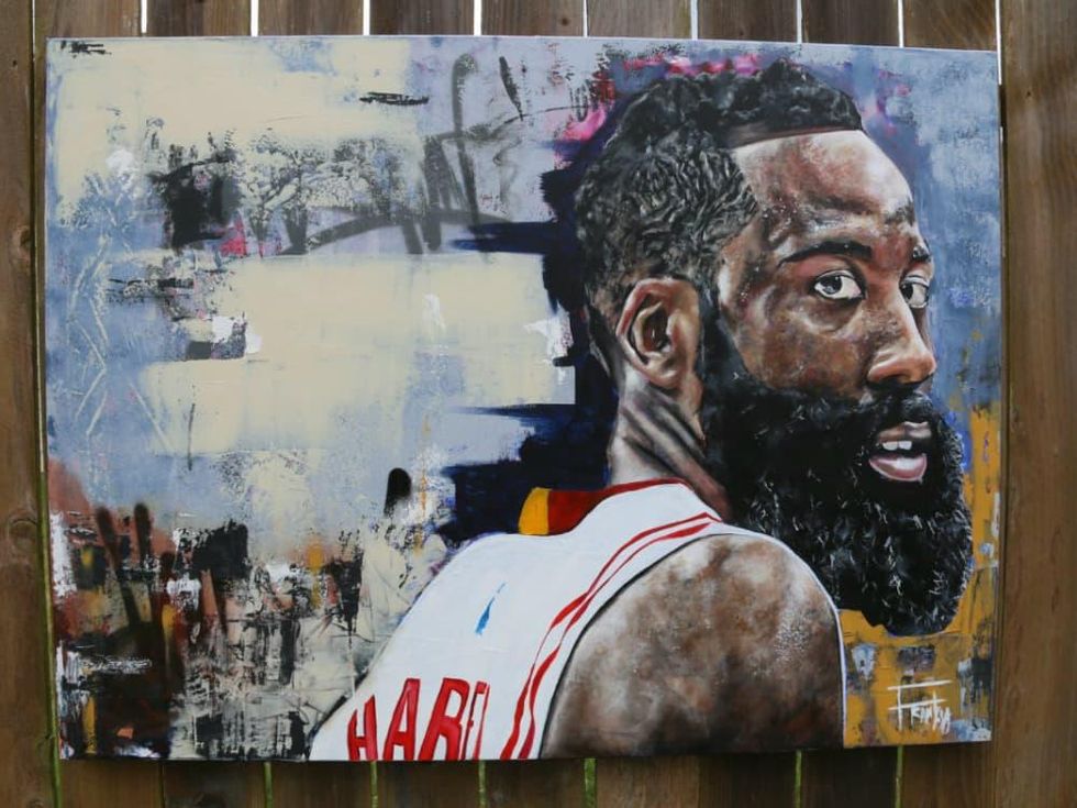 James Harden painting