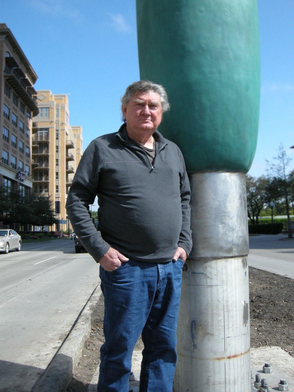 James Surls Surls on Kirby Tree with Three Flowers April 2014