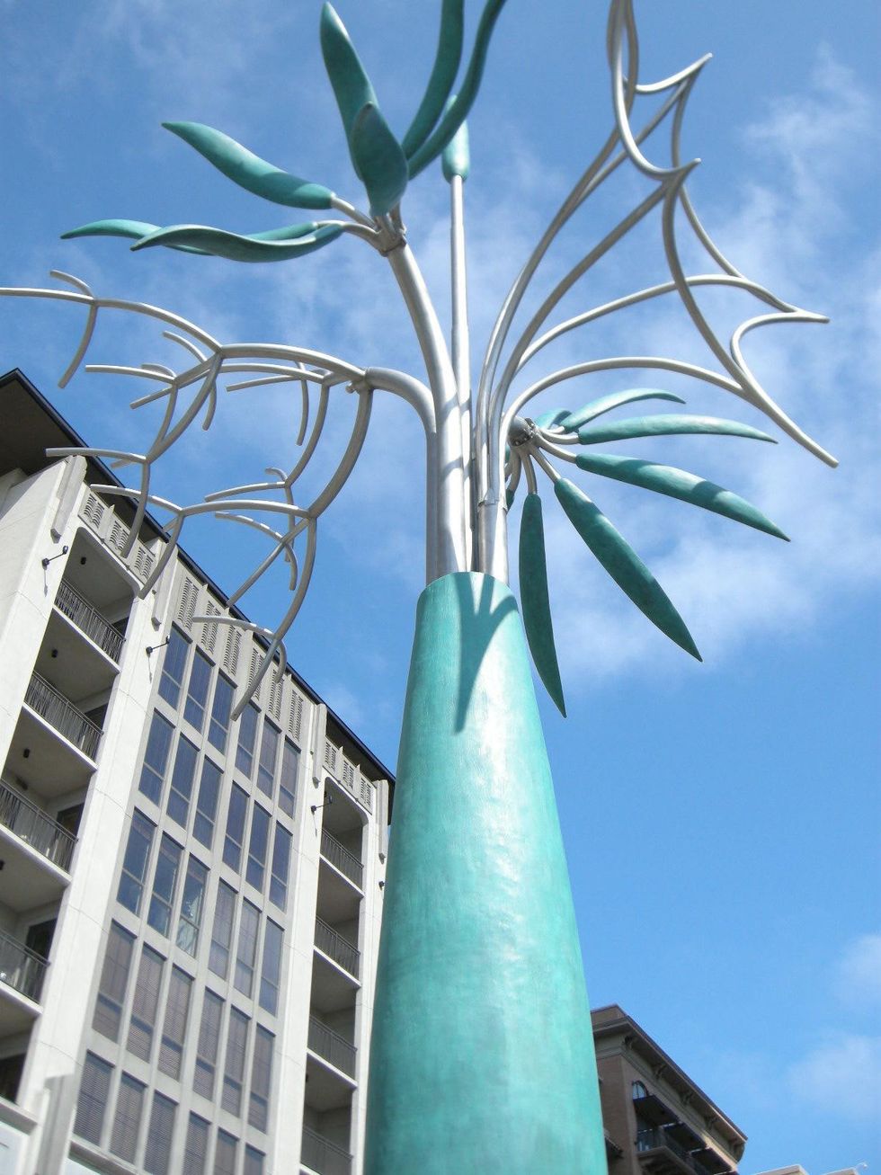 James Surls Surls on Kirby Tree with Three Flowers April 2014