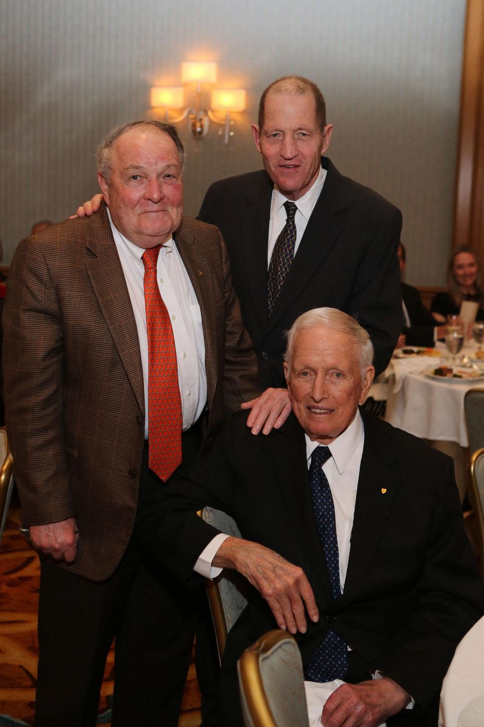 James Willerson, from left, Dr. Pete Etheridge and Dr. Denton A. Cooley at the Bud Frazier event May 2014