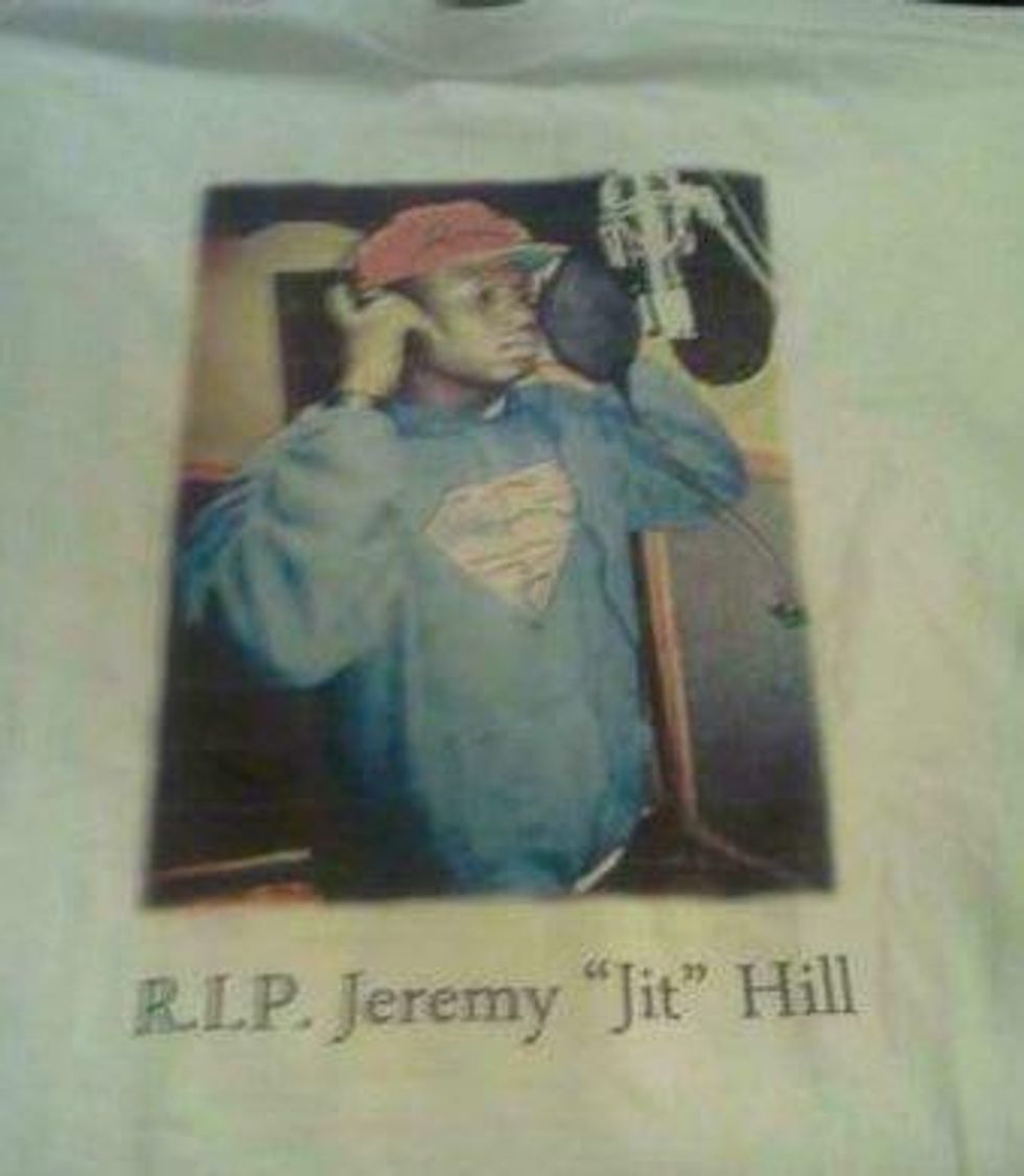 Jamire Shockley's T-shirt for Jeremy Jit Hill September 2013