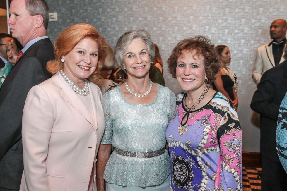 Jan Duncan, from left, Anne Mendelsohn and Regina Rogers at the Interfaith Ministries Tapestry Gala May 2014