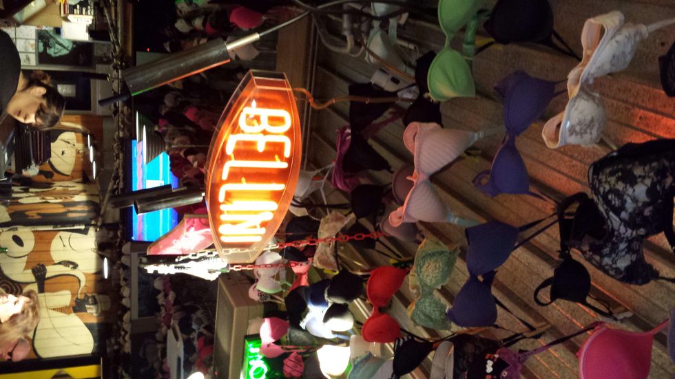 Jane Howze Italy trip Venice October 2014 Our favorite bar in Venice --Jazz brasserie --was decorated in bras