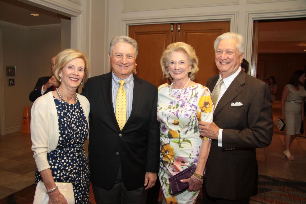 Janet and Michael Fourticq, from left, and Patsy and Greg Fourticq at the Houston Living Legend fundraiser dinner May 2014