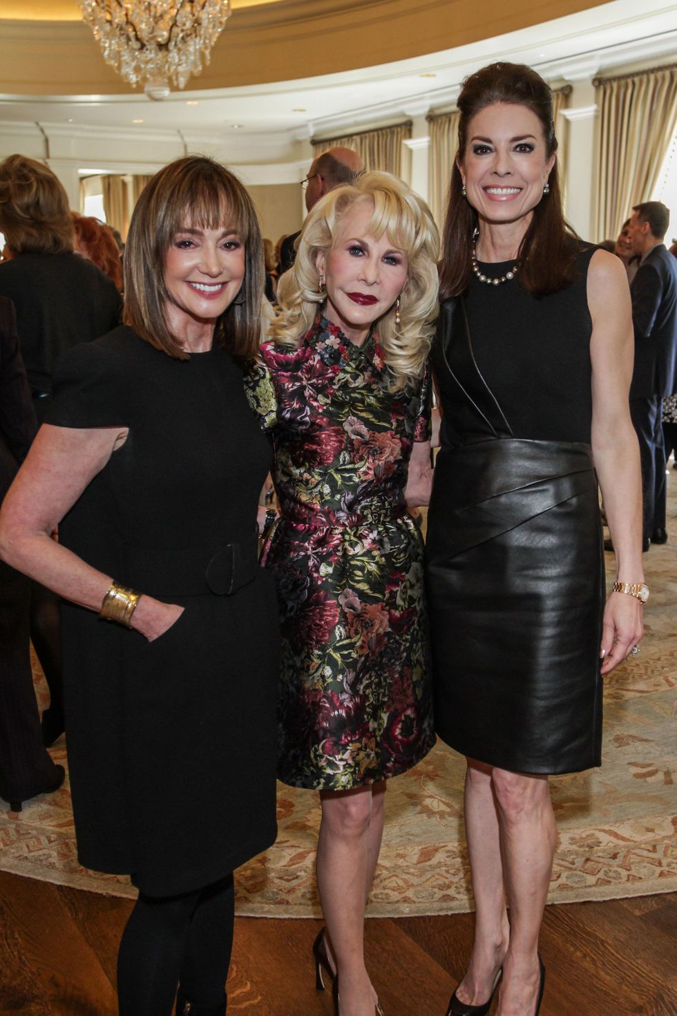 Janet Gurwitch, from left, Diane Lokey Farb and Karen Payne at the Huffington Center on Aging luncheon October 2014