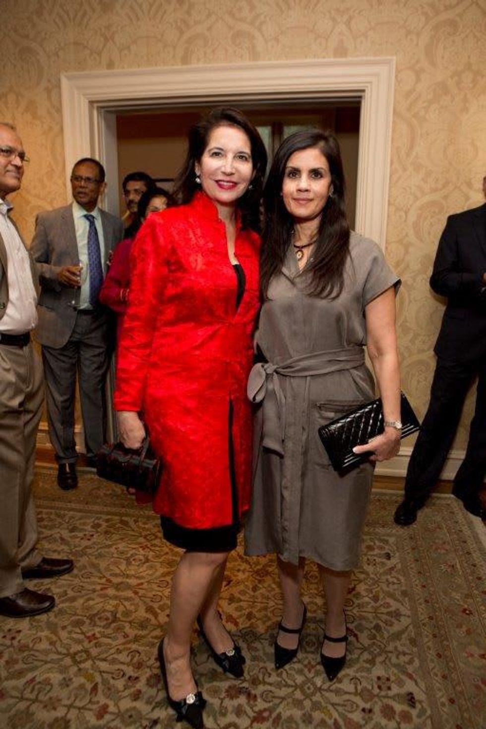Janet Moore, left, and Azra Rauf at the Asia Society Texas Center gala kick-off party September 2014