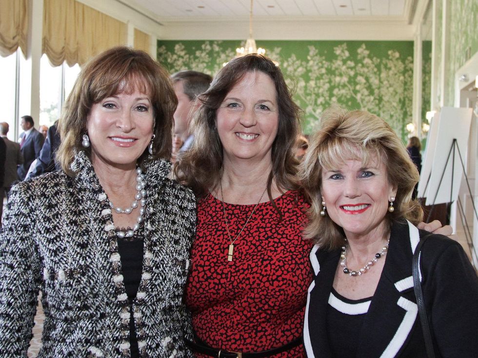 Janiece Longoria, from left, Sharon Roark and Cynthia Pickett-Stevenson at the Galveston Bay Foundation luncheon