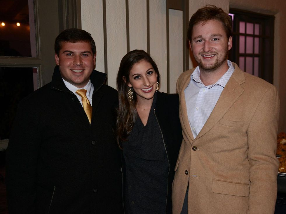 Jarrod McCade, from left, Morgan Rippy and Michael Ferguson at the Hermann Park Conservancy's Urban Green event November 2014