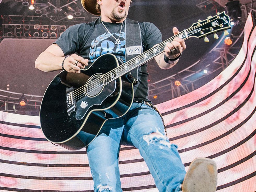 Jason Aldean RodeoHouston rodeo concert guitar March 2014