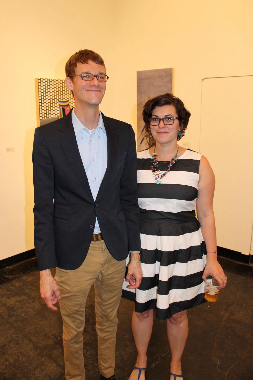 Jason Dibley and Rachel Hewlett at the Lawndale Big Show preview party July 2014