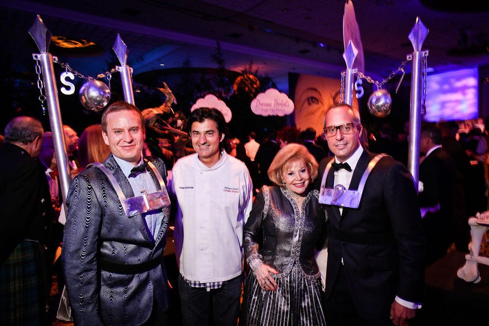 Jason Reeves, from left, Philippe Schmit, Marriet Gurtner and Mark Sullivan at DREAMSCAPE The Orange Show's 32nd Annual Gala November 2013
