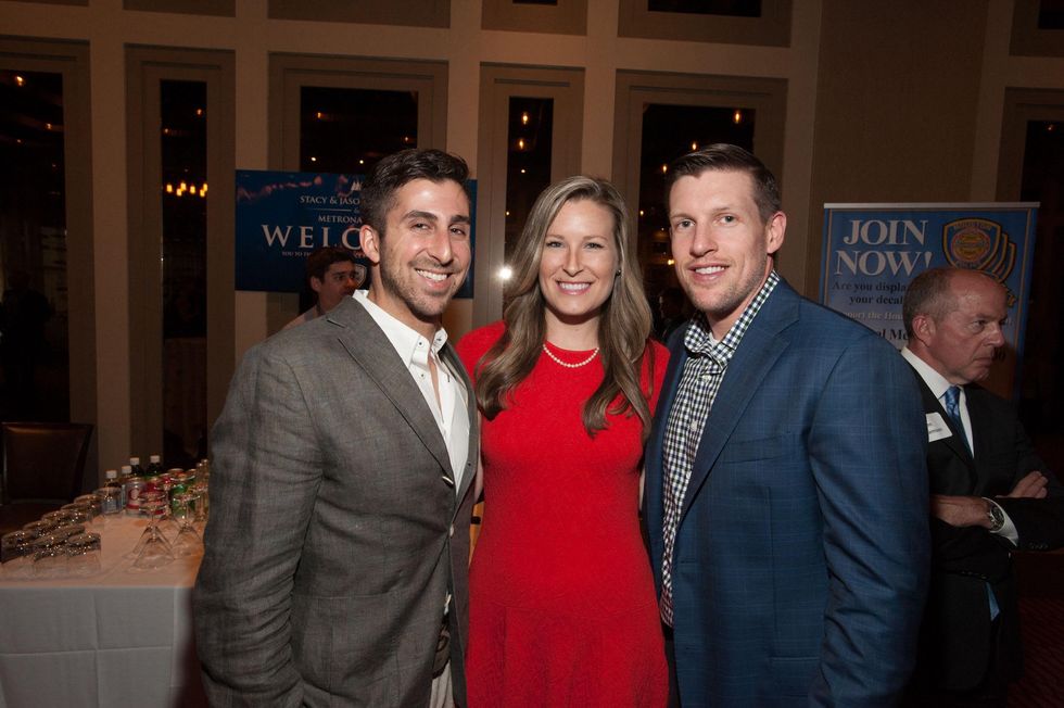 Jay Zeidman, left, with Bethany and Ben Buchanan at the Houston Police Department benefit April 2015